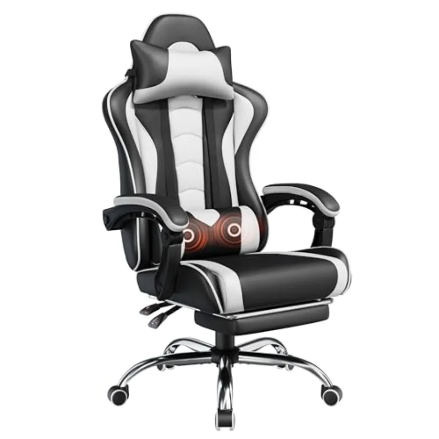 Gaming chair with footrest, ma - Massage 评论和价格