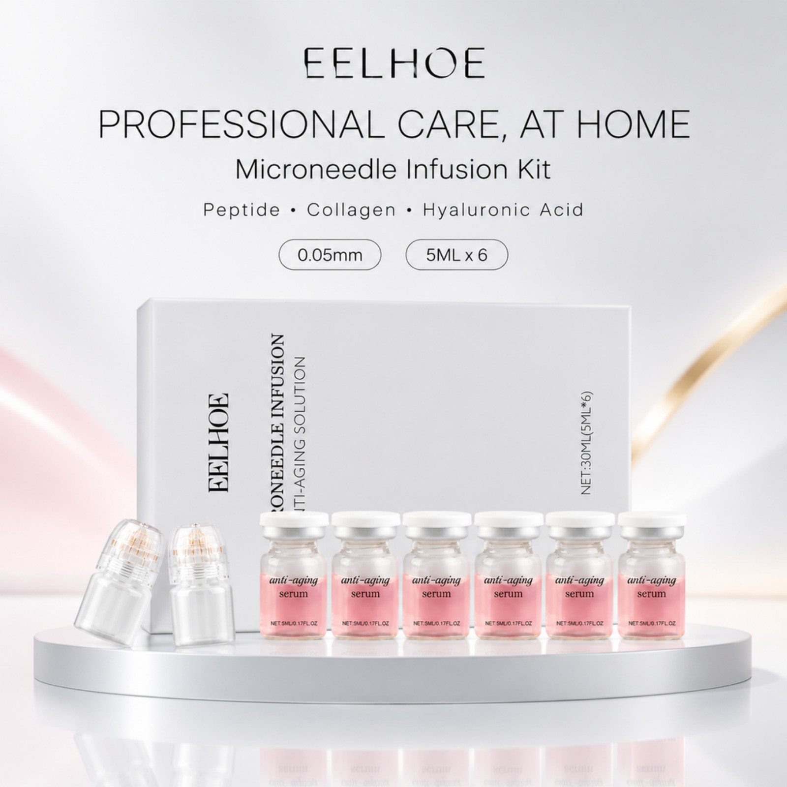 0.2mm Microneedle Serum Kit 6  - Hyaluronic Acid Facial Serum 评论和价格